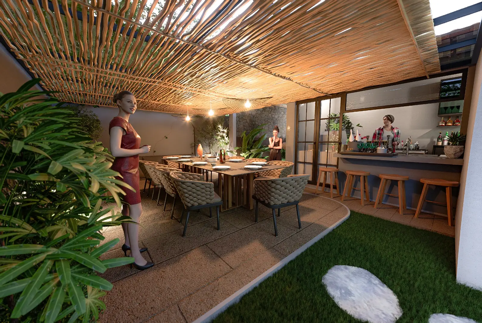 Renovation project in Dankotuwa with 3 bedrooms, 3 attached bathrooms, and modern design by expert architects in Sri Lanka