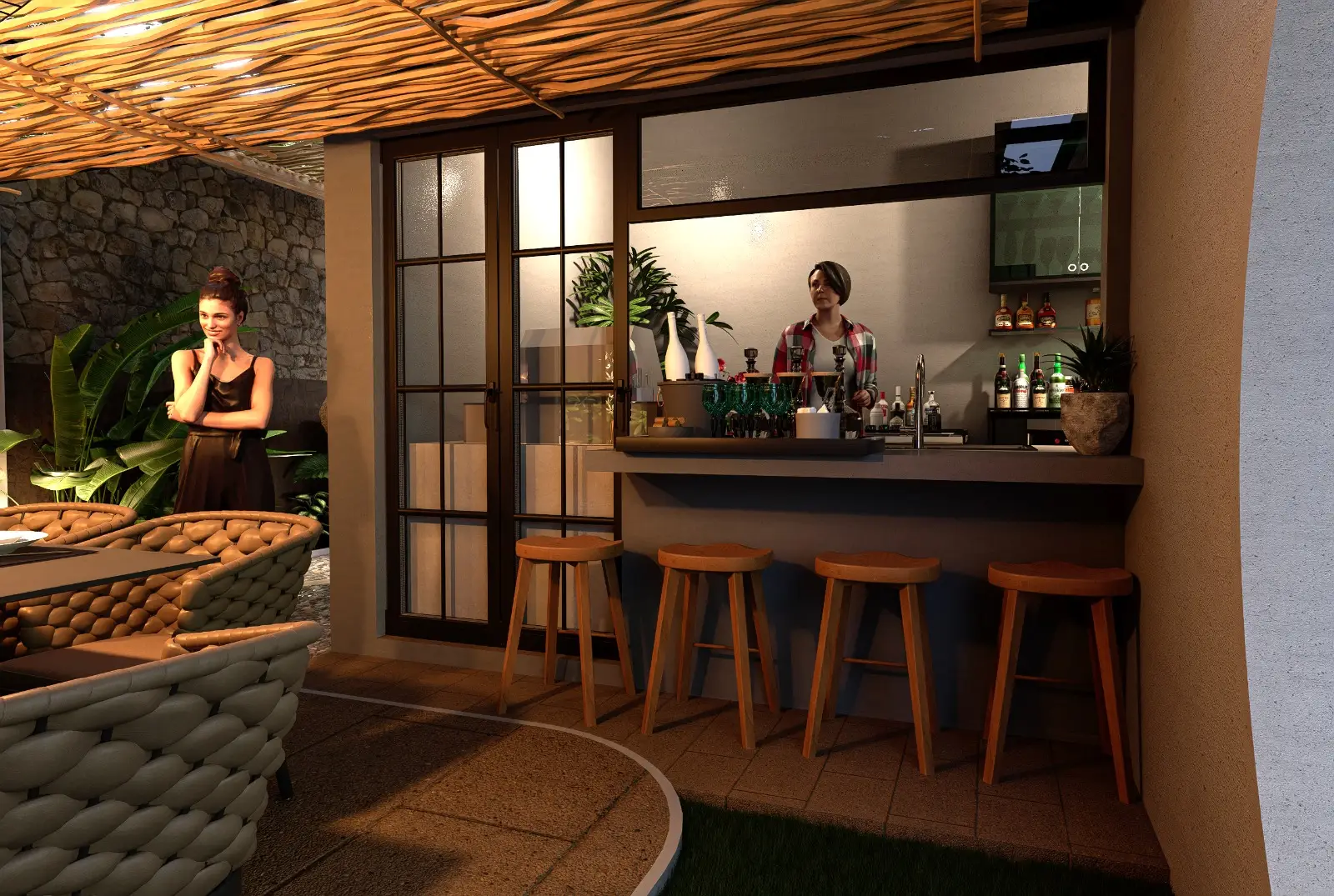 Renovation project in Dankotuwa with 3 bedrooms, 3 attached bathrooms, and modern design by expert architects in Sri Lanka